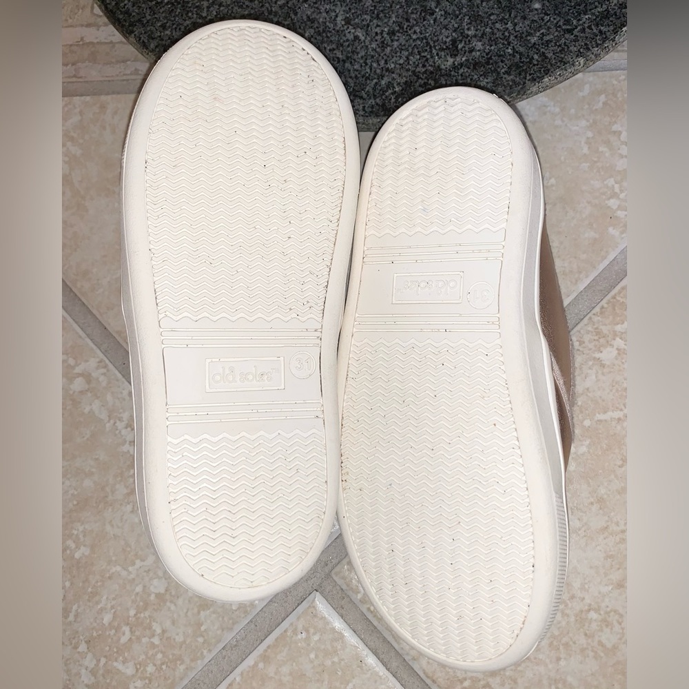 Old Soles Rose Gold slip on tennis shoes girl’s size 31 US 13.5 - Picture 15 of 15